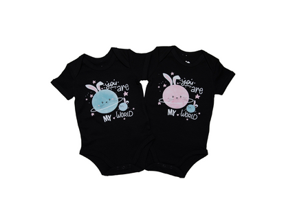 You Are My World, Baby Girl Organic Cotton Bodysuit