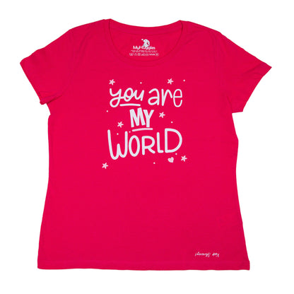 You Are My World, Mum Organic Cotton T-Shirt