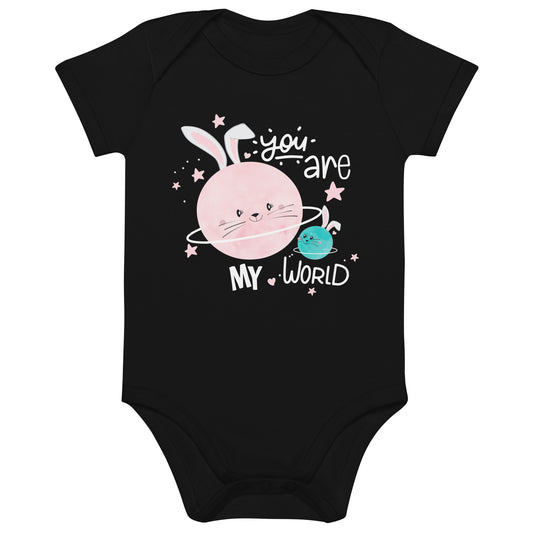 You Are My World, Baby Girl Organic Cotton Bodysuit