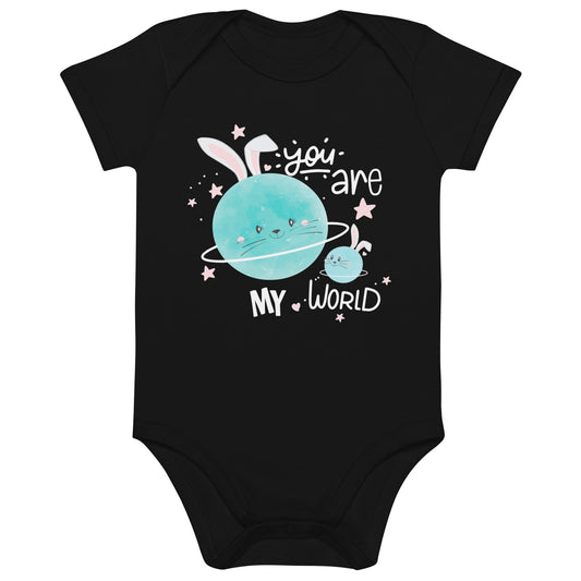 You Are My World, Baby Boy Organic Cotton Bodysuit