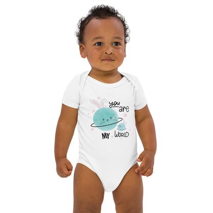 You Are My World, Baby Boy Organic Cotton Bodysuit