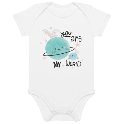 You Are My World, Baby Boy Organic Cotton Bodysuit