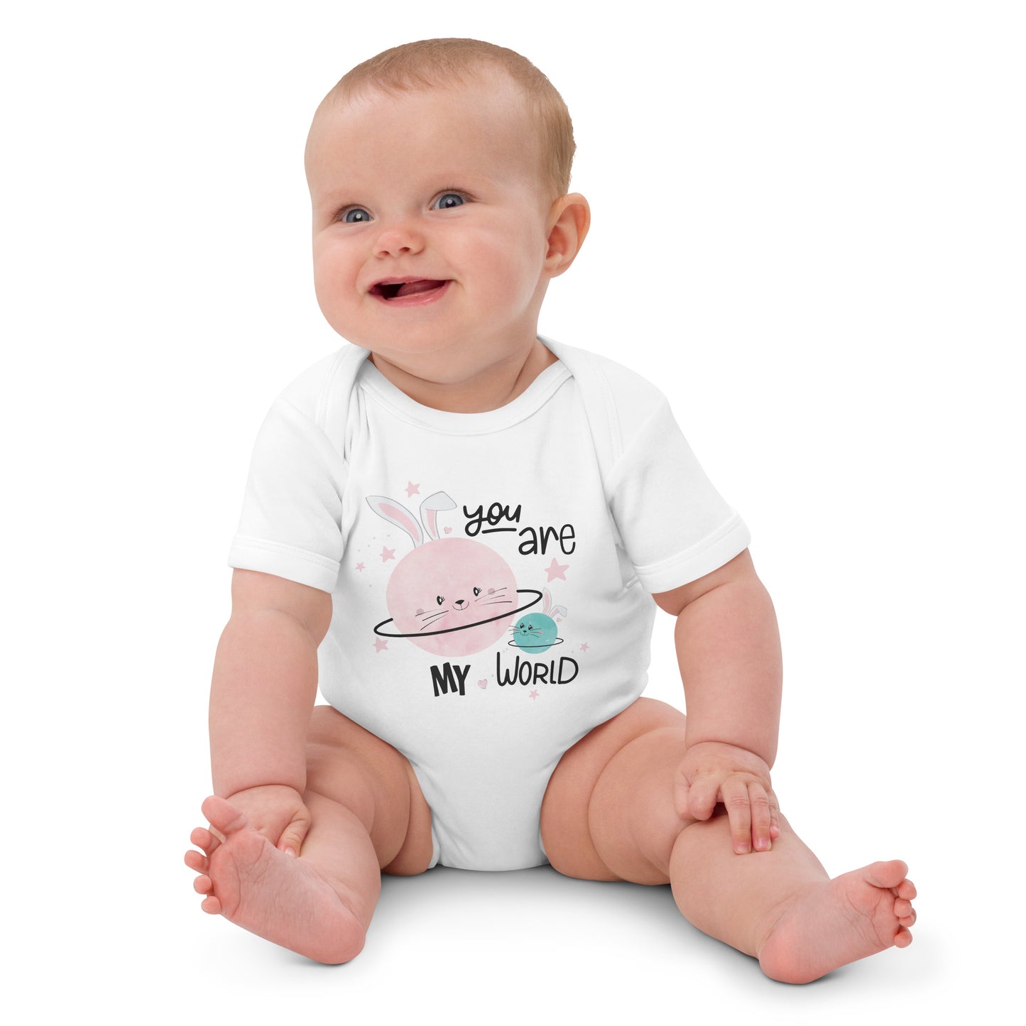 You Are My World, Baby Girl Organic Cotton Bodysuit