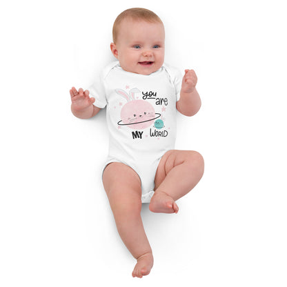 You Are My World, Baby Girl Organic Cotton Bodysuit