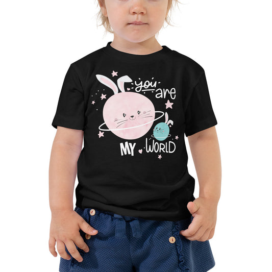You Are My World, Toddler Girl Cotton T-Shirt